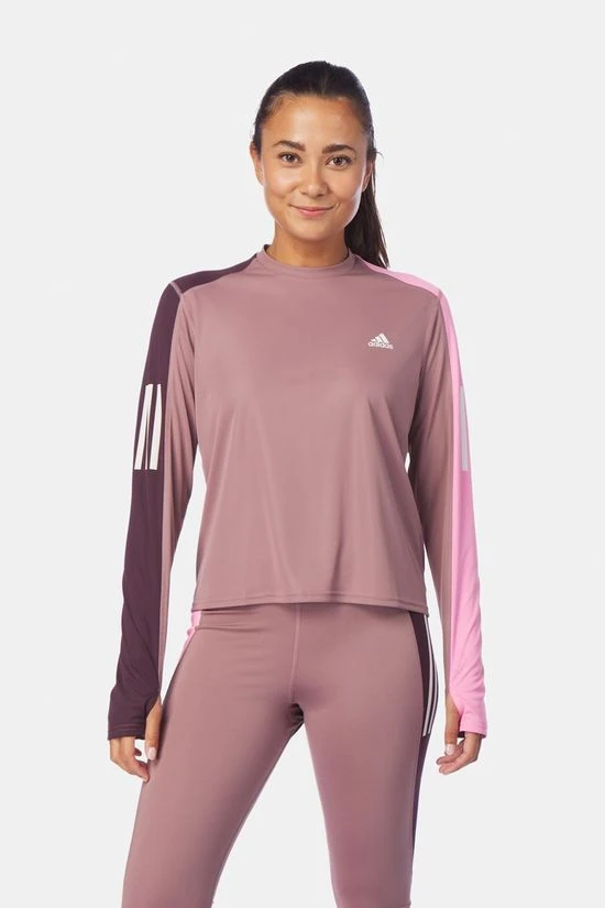 ADIDAS Own The Run Colorblock Long-Sleeve Hardloopshirt Dames 3 ADIDAS Own The Run Colorblock Long-Sleeve Hardloopshirt Dames