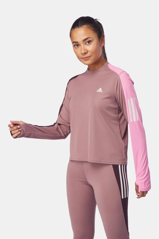ADIDAS Own The Run Colorblock Long-Sleeve Hardloopshirt Dames 4 ADIDAS Own The Run Colorblock Long-Sleeve Hardloopshirt Dames - Afbeelding 2
