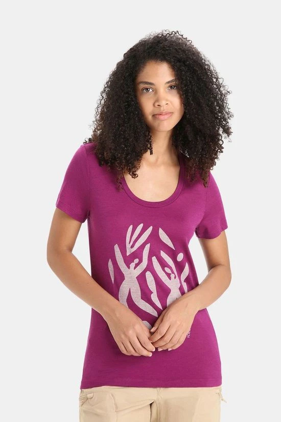 Icebreaker Tech Lite II Scoop Nature Celebration T-shirt Dames 3 Icebreaker Tech Lite II Scoop Nature Celebration T-shirt Dames